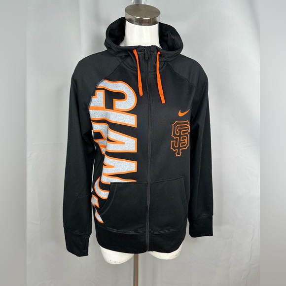San Francisco Giants Hoodie Black Nike Dri-Fit Full Zip MLB Baseball Sz Lg - Picture 5 of 12